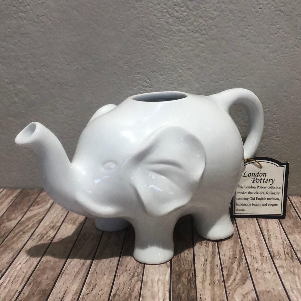 London Pottery White Elephant Teapot